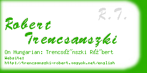 robert trencsanszki business card